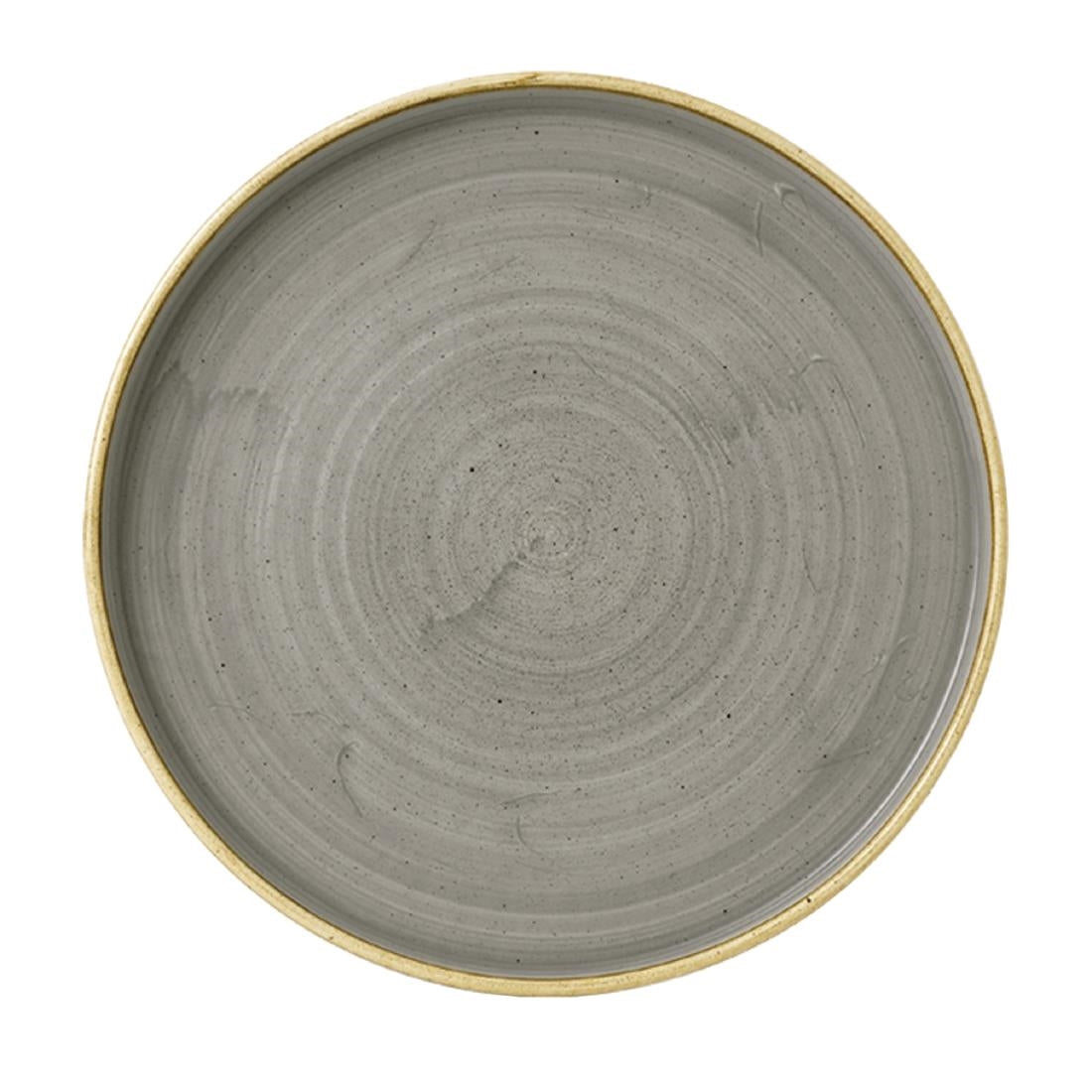 Churchill Stonecast Walled Chefs Plates Peppercorn Grey 210mm (6 Pack)