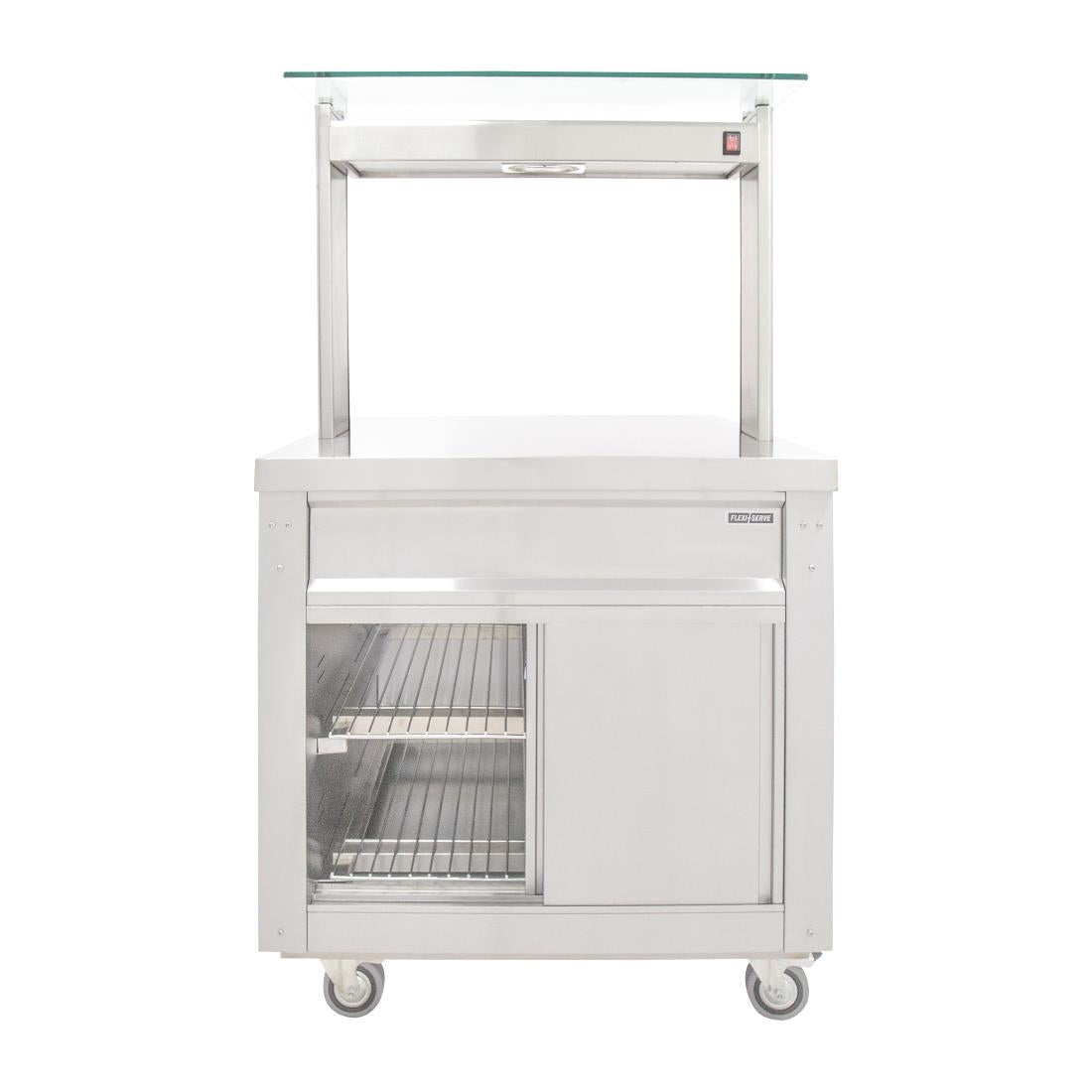 Parry Flexi-Serve Ambient Cupboard with Plain Top & LED Illuminated Gantry FS-A2Pack