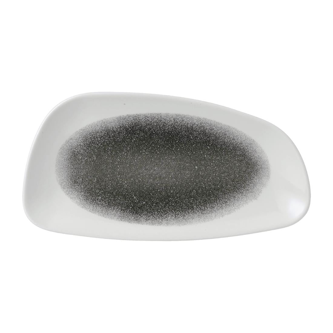 Churchill Raku Geo Plates Quartz Black 298x143mm (12 Pack)