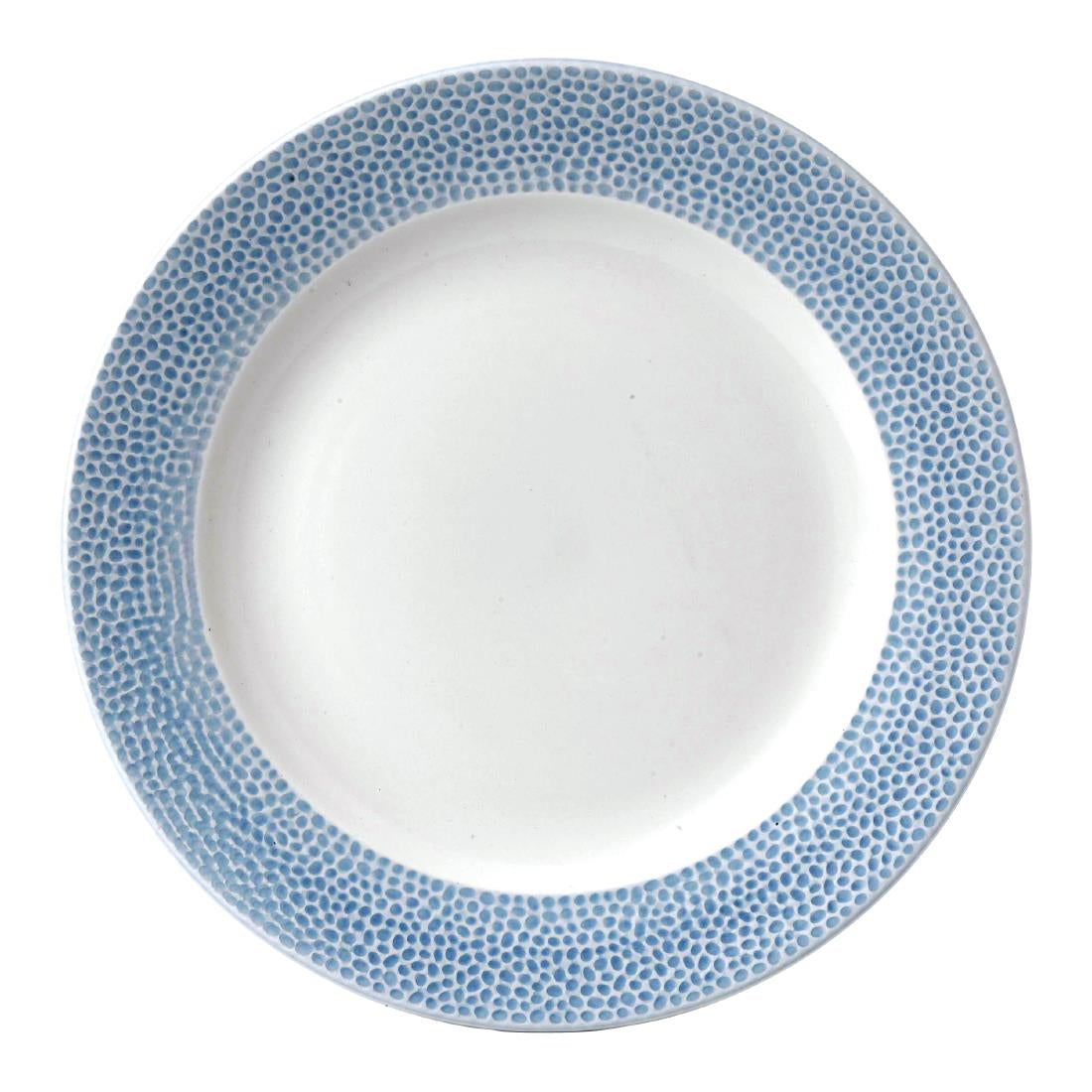 Churchill Isla Spinwash Ocean Blue Profile Footed Plates 260mm (12 Pack)