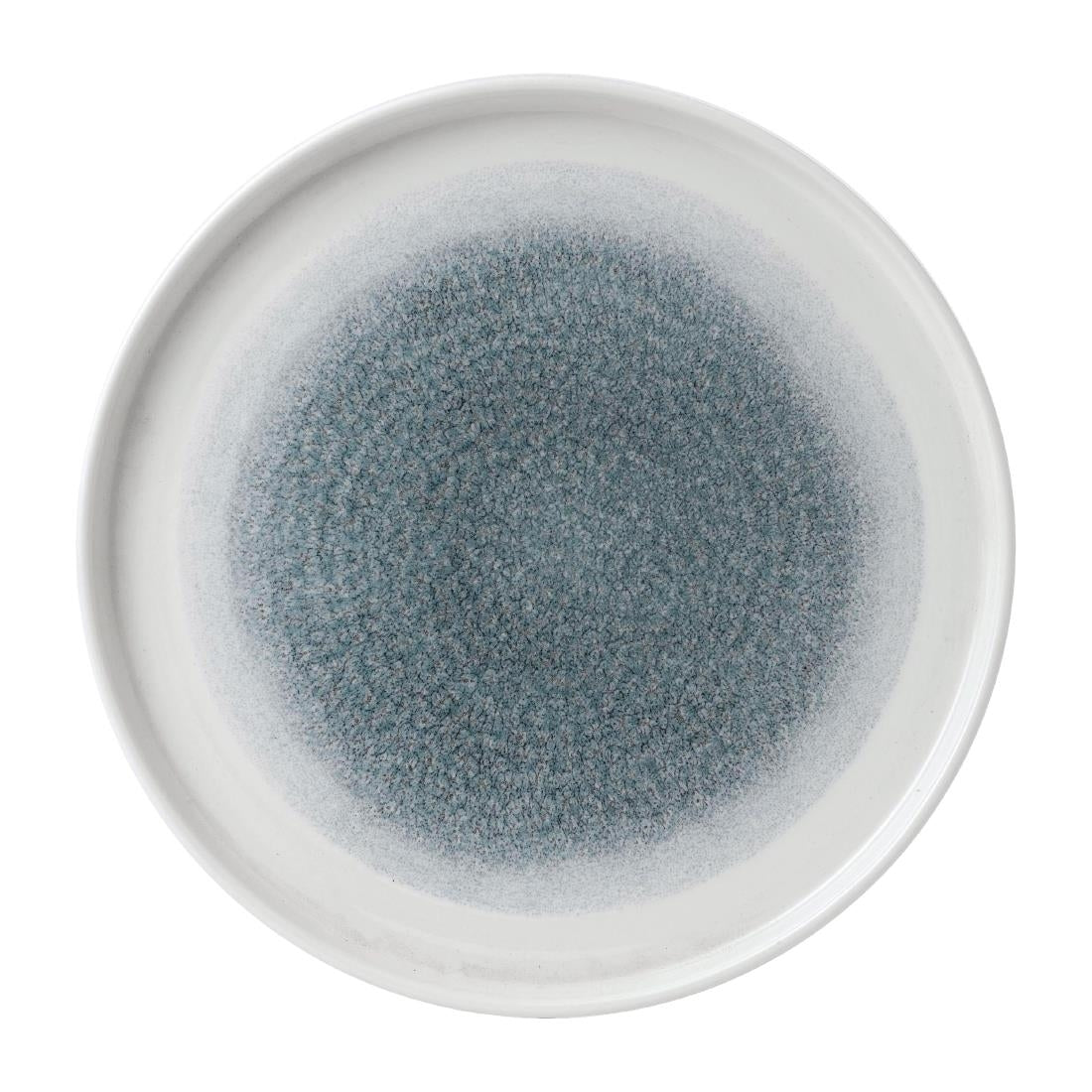 Churchill Raku Walled Plates Topaz Blue 260mm (6 Pack)