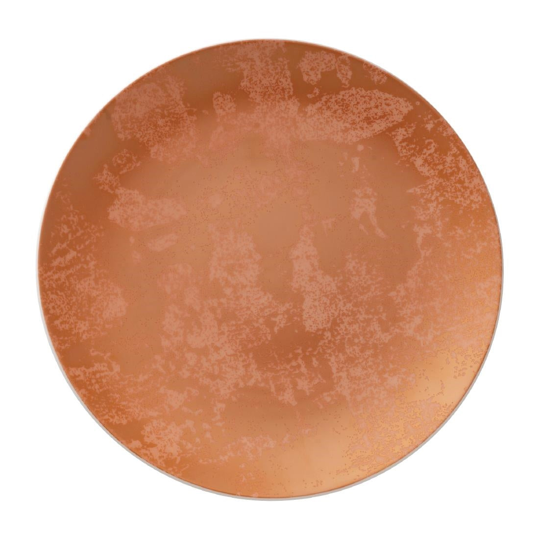 Royal Crown Derby Crushed Velvet Copper Coupe Plates 255mm (6 Pack)