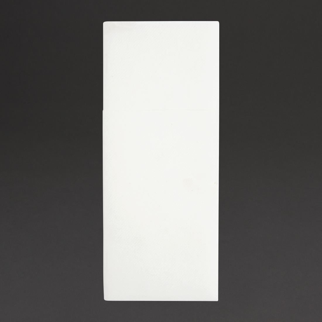Fiesta Recyclable Premium Tablin Dinner Napkin White 48x40cm Airlaid Pocket Fold (400 Pack)