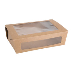 Fiesta Salad Box with PET Window 1600ml (100 Pack)
