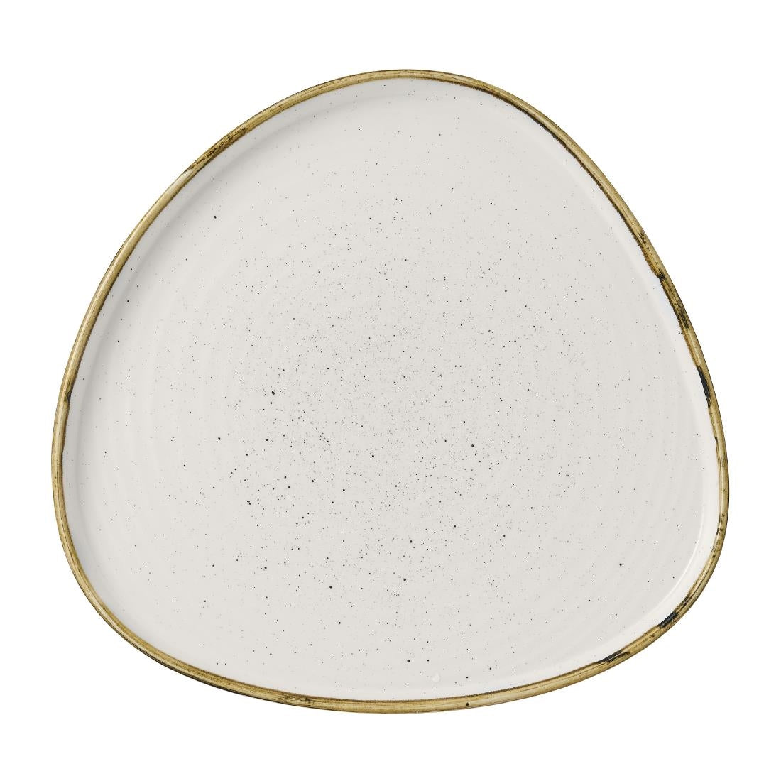 Churchill Stonecast Barley White Triangle Walled Chefs Plates 260mm (6 Pack)