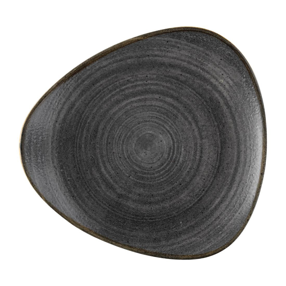 Churchill Stonecast Raw Lotus Plate Black 254mm (12 Pack)