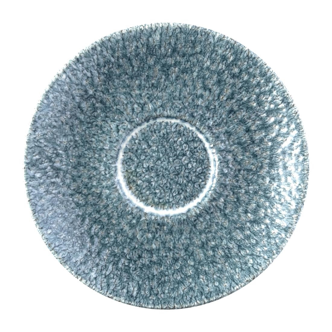 Churchill Raku Duo Cappuccino Saucer Topaz Blue 159mm (12 Pack)