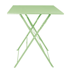 Bolero Perth Light Green Pavement Style Steel Table Square 600mm