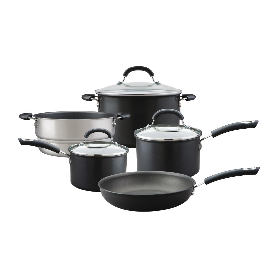 Circulon Total Hard Anodised Aluminium Non-Stick 5-Piece Pan Set