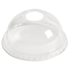 Clear rPET Dome Lid with Hole 95mm (800 Pack)