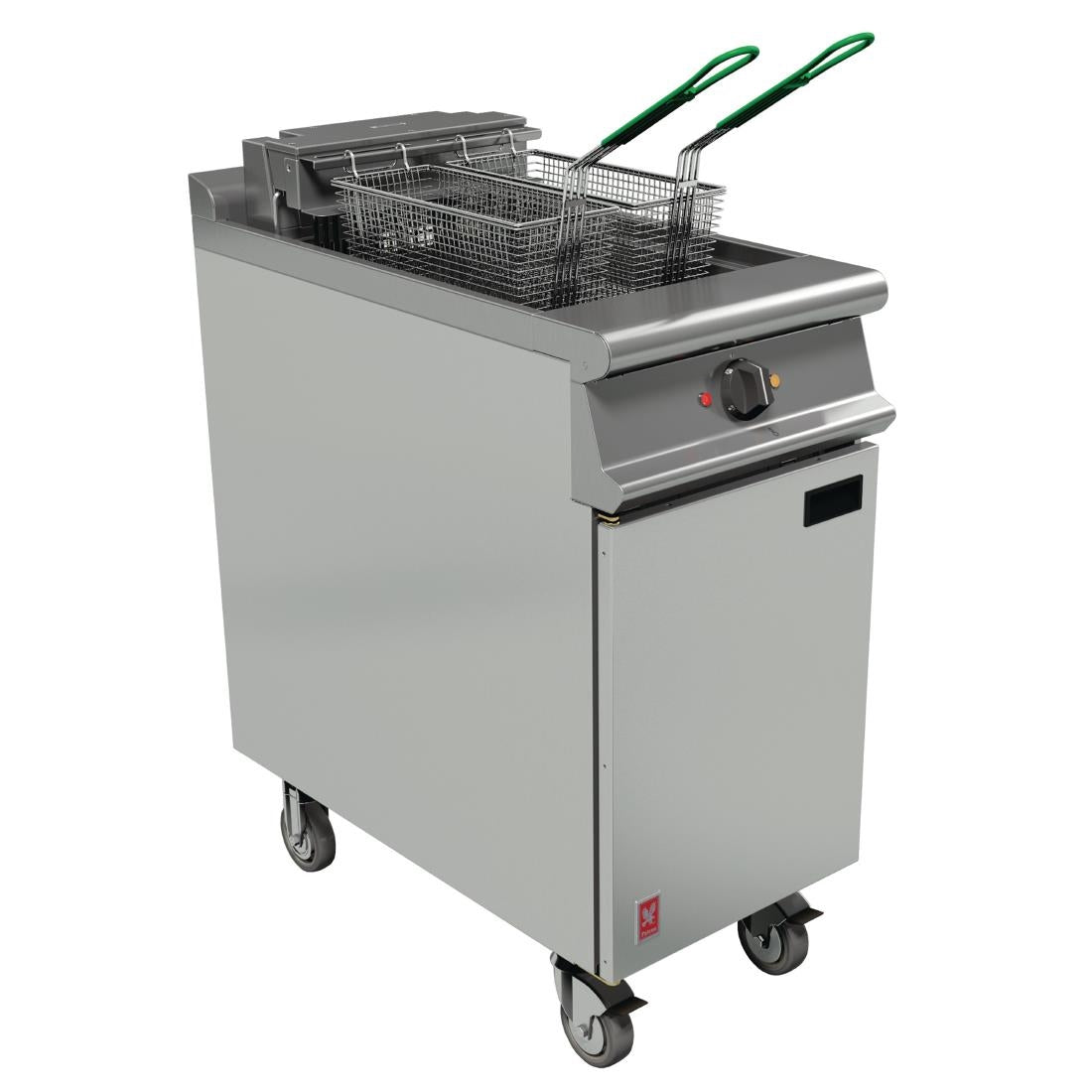 Falcon Dominator Plus Free Standing Electric Fryer on Castors with Fryer Angel E3840X