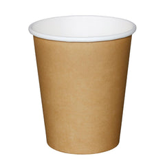 Fiesta Recyclable Coffee Cups Single Wall Kraft 225ml / 8oz (1000 Pack)