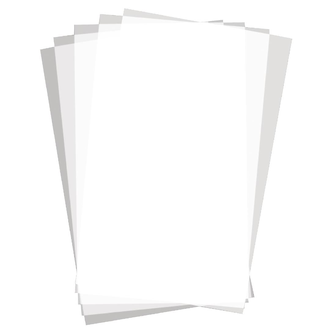 Greaseproof Paper Sheets White 255x 406mm (500 Pack)