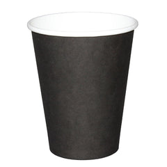 Fiesta Recyclable Coffee Cups Single Wall Black 340ml / 12oz (1000 Pack)