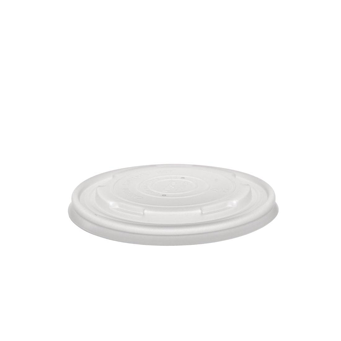 Vegware Compostable Hot Food Pot Flat Lids 350ml / 12oz and 455ml / 16oz (500 Pack)