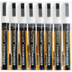 Securit 6mm Liquid Chalk Pens White (8 Pack)
