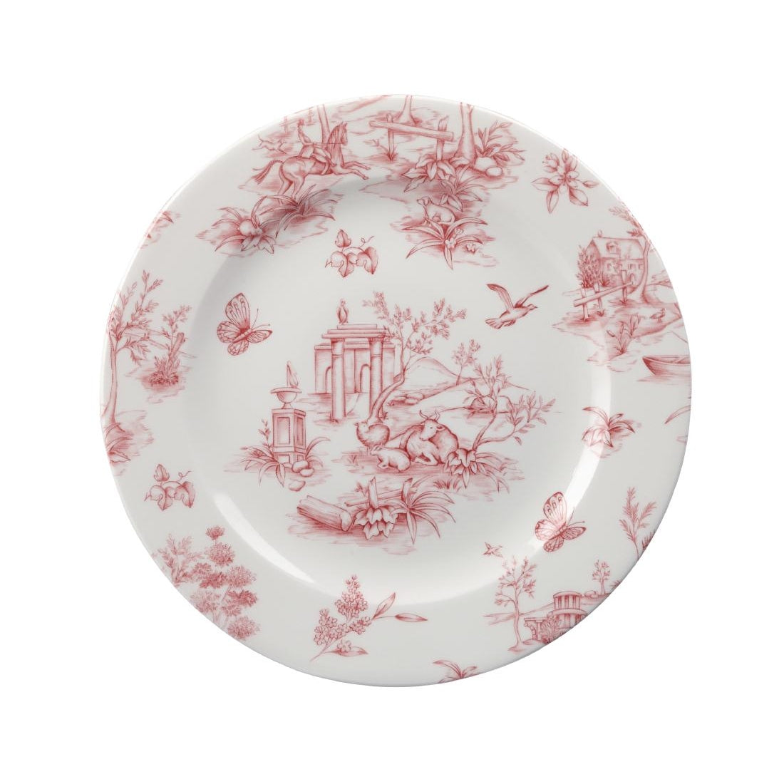 Churchill Vintage Prints Tea Plates Cranberry Toile Print 210mm (6 Pack)