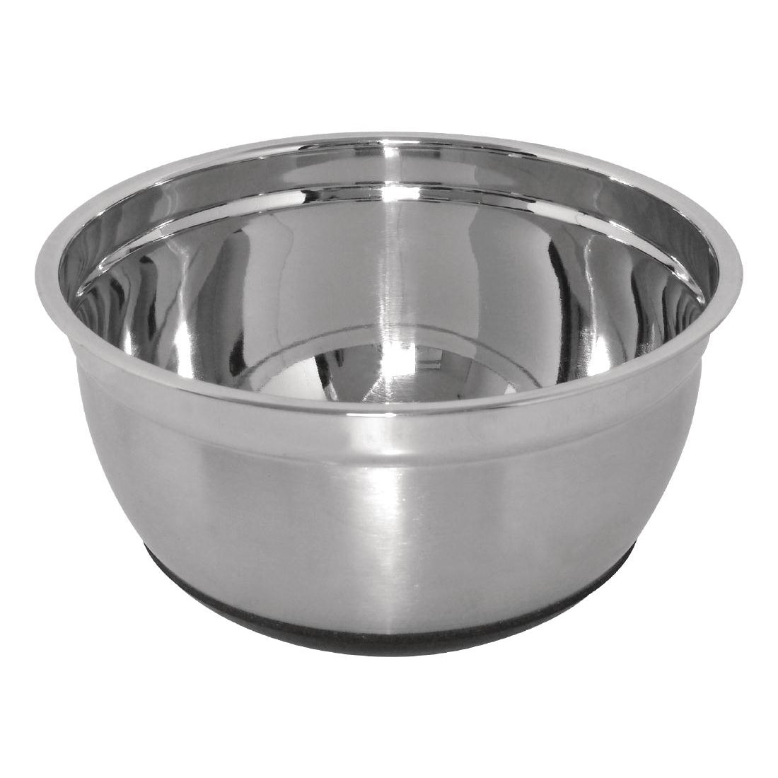 Vogue Stainless Steel Mixing Bowl with Silicone Base 5Ltr