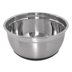 Vogue Stainless Steel Mixing Bowl with Silicone Base 5Ltr
