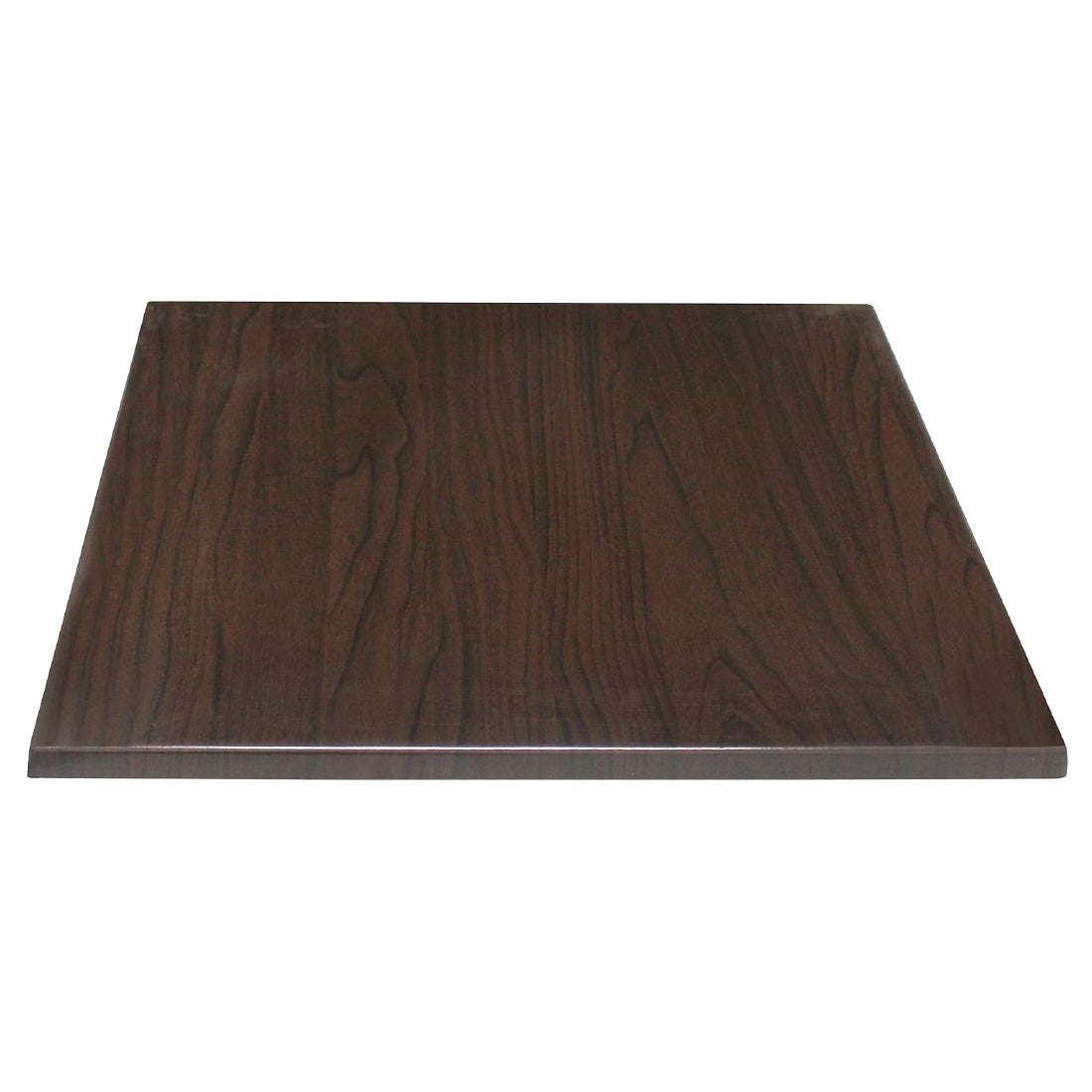 Bolero Pre-drilled Square Tabletop Dark Brown 600mm