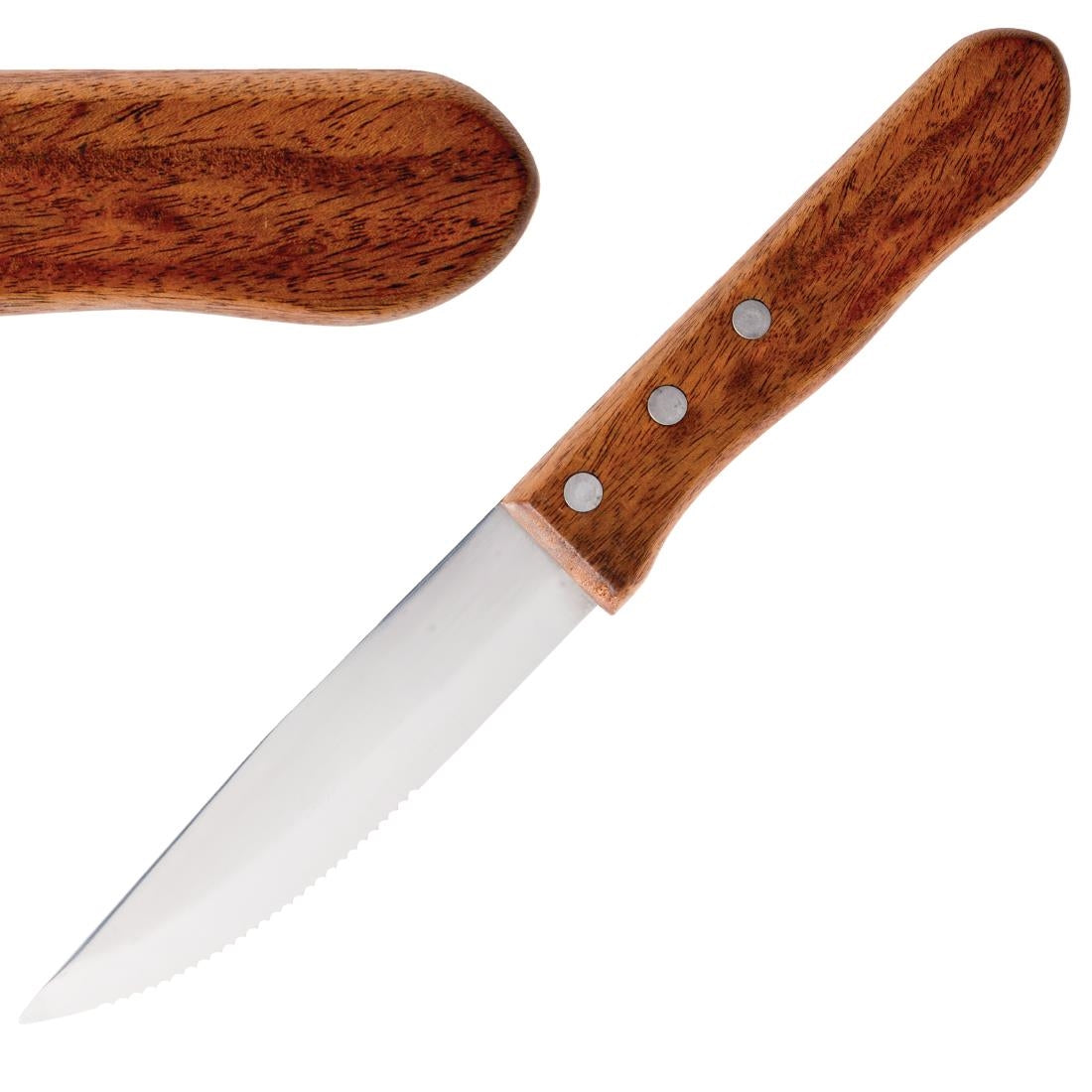 Olympia Jumbo Steak Knives with Rosewood Handles (12 Pack)