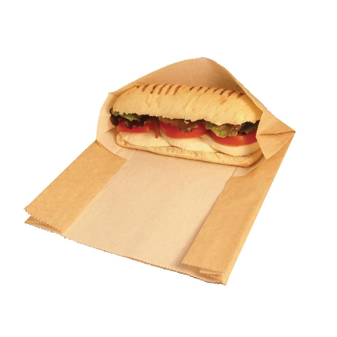 Vegware Compostable Kraft Panini Bags (500 Pack)
