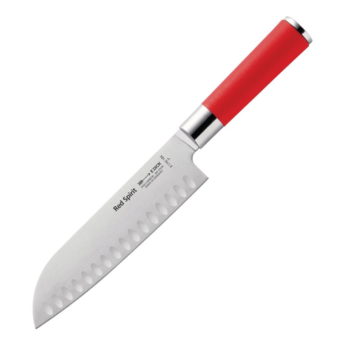 Dick Red Spirit Fluted Santoku Knife Red 18cm