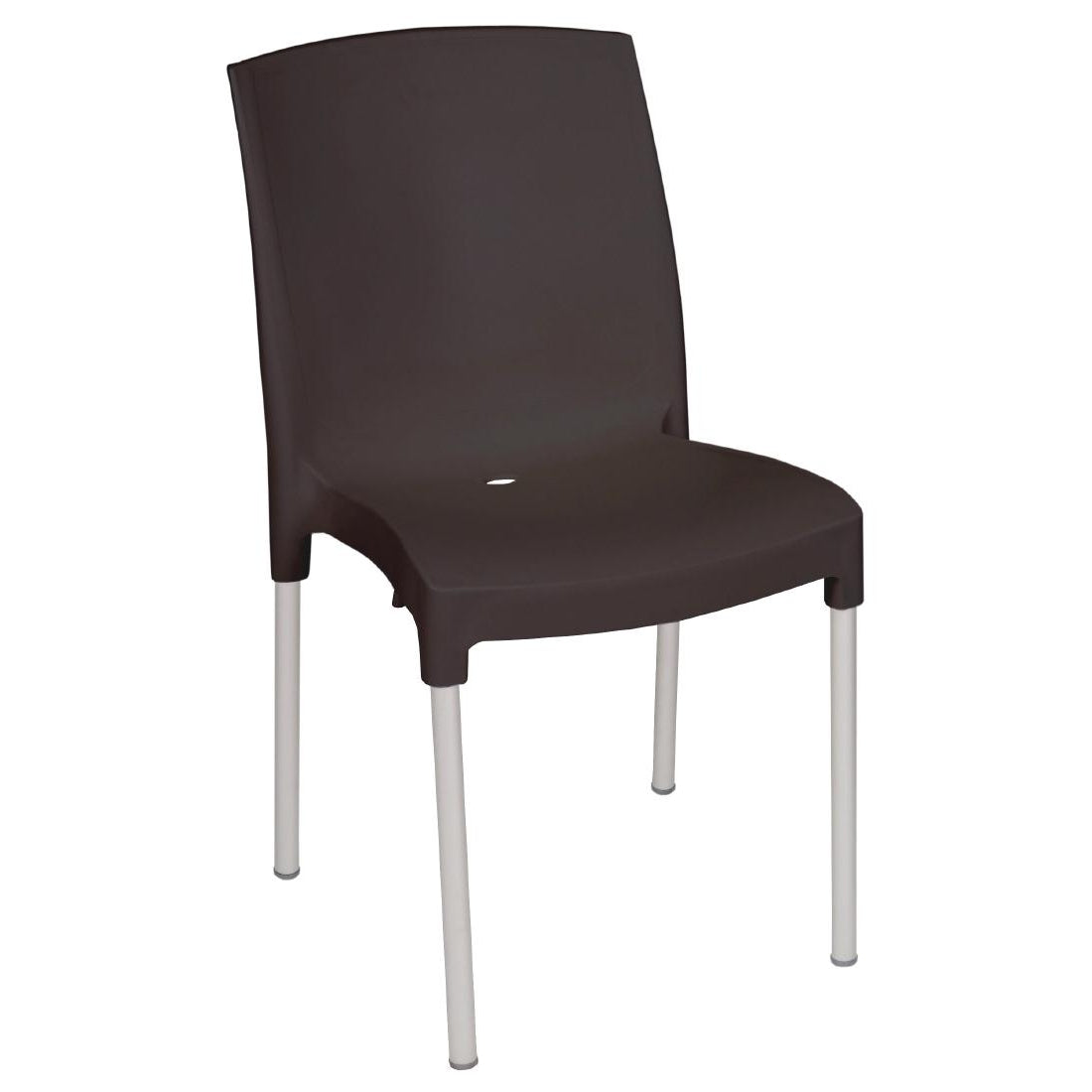 Stacking Bistro Side Chairs Black (4 Pack)