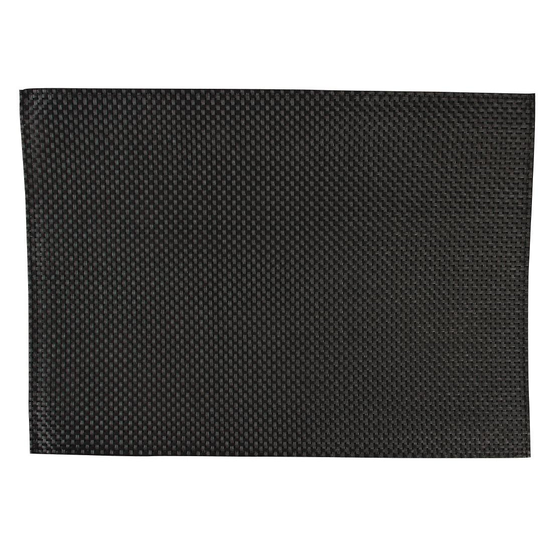 APS PVC Placemat Black (6 Pack)