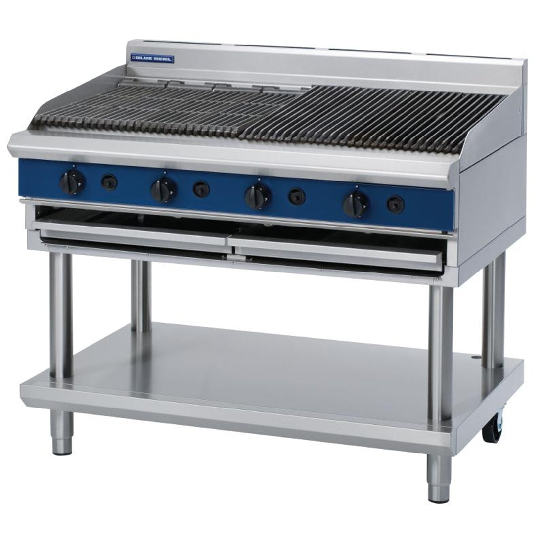 Blue Seal Evolution Natural Gas Chargrill with Leg Stand 1200mm G598-LS/N