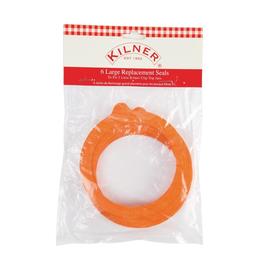 Kilner Spare Rubber Seals for Clip Top Jars 3Ltr (6 Pack)