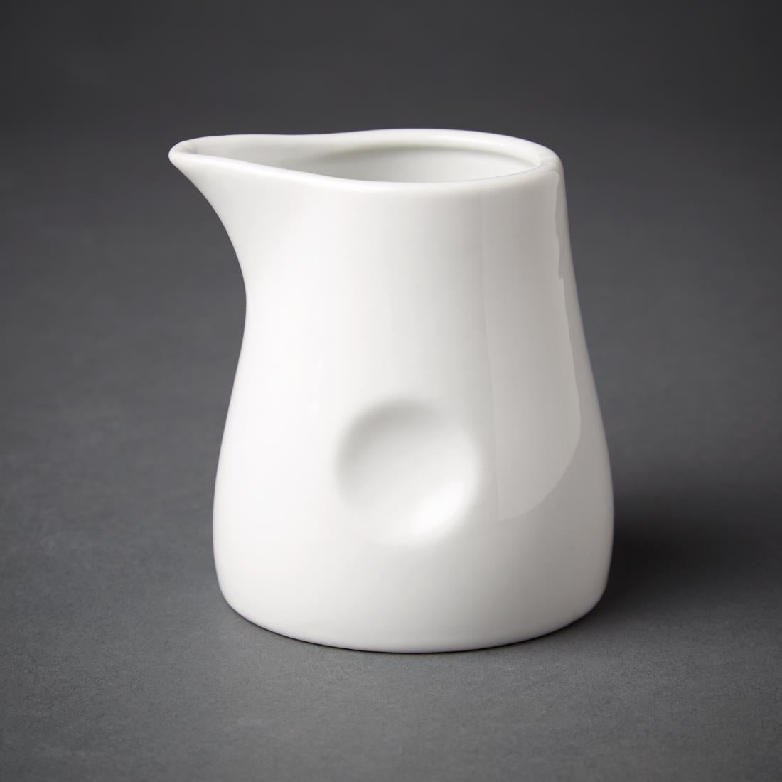 Olympia Whiteware Dimpled Milk Jugs 170ml (6 Pack)