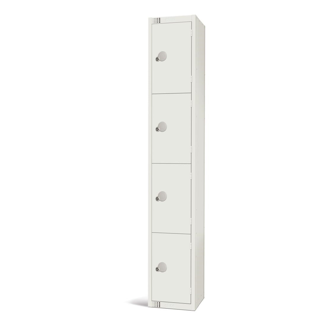Elite Four Door Manual Combination Locker Locker White
