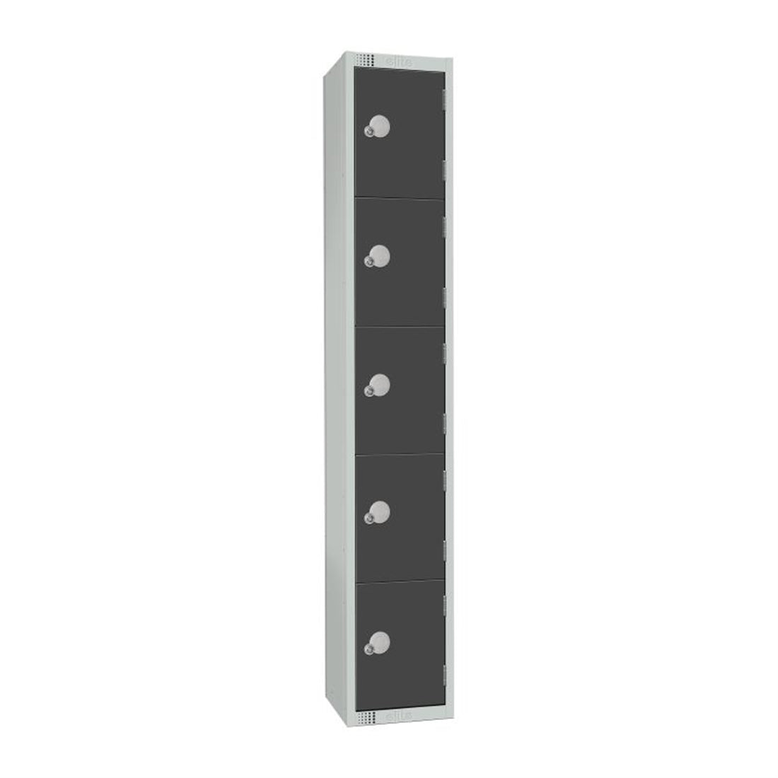 Elite Five Door Padlock Locker Graphite Grey