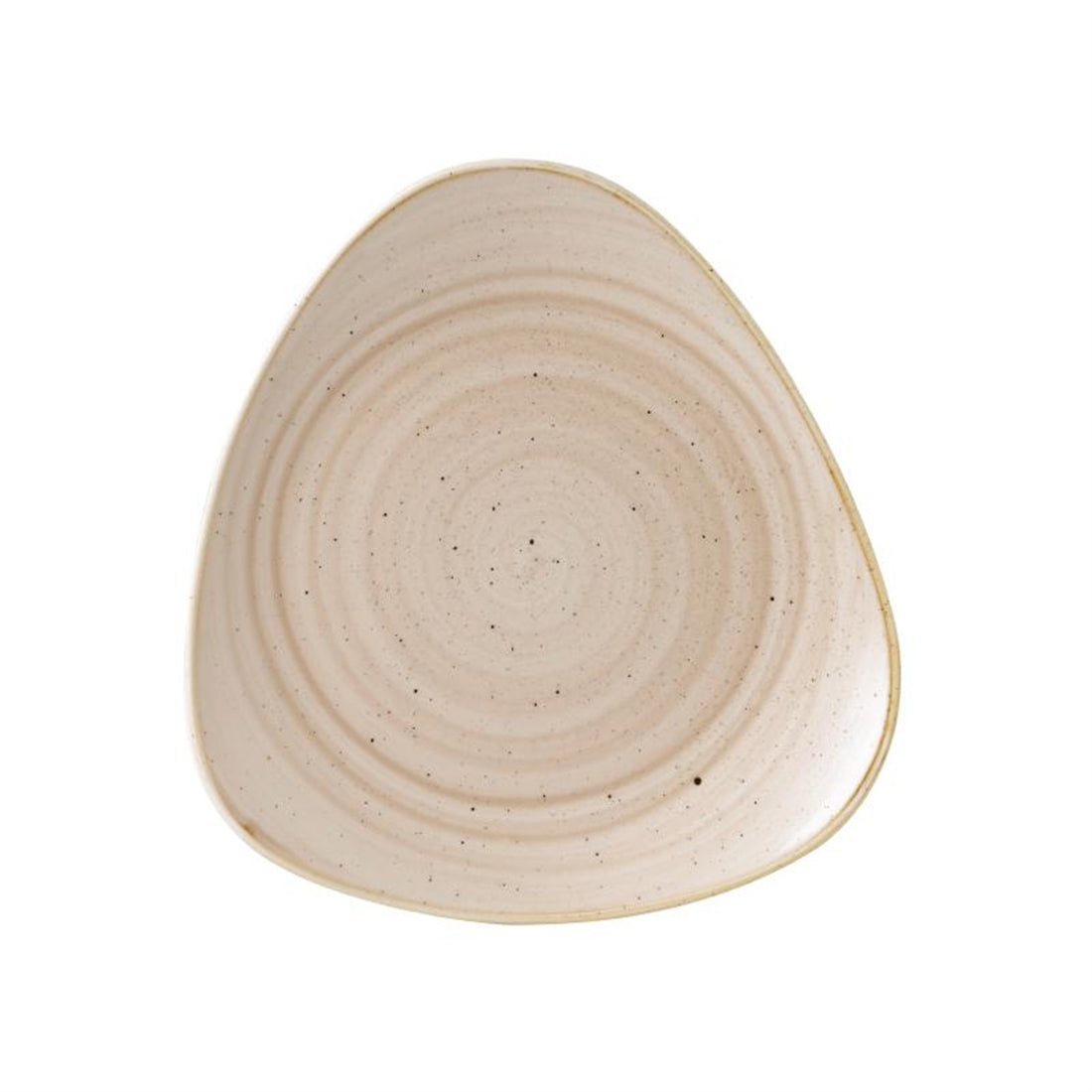 Churchill Stonecast Triangle Plates Nutmeg Cream 311mm (6 Pack)
