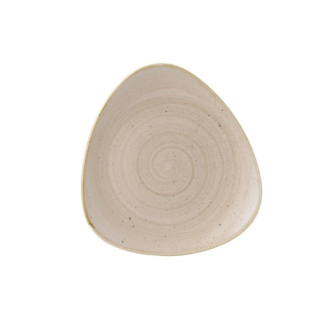 Churchill Stonecast Triangle Plates Nutmeg Cream 229mm (12 Pack)