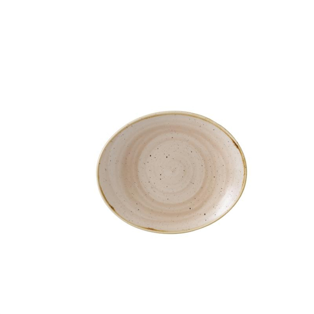 Churchill Stonecast Oval Coupe Plates Nutmeg Cream (12 Pack)