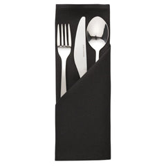 Occasions Polyester Napkins Black (10 Pack)