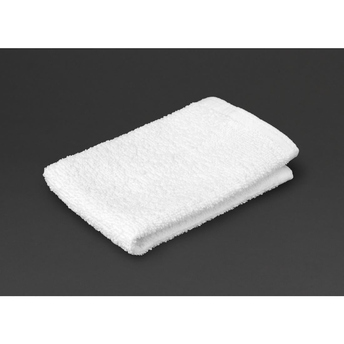 Mitre Essentials Carnival Face Cloth White (10 Pack)