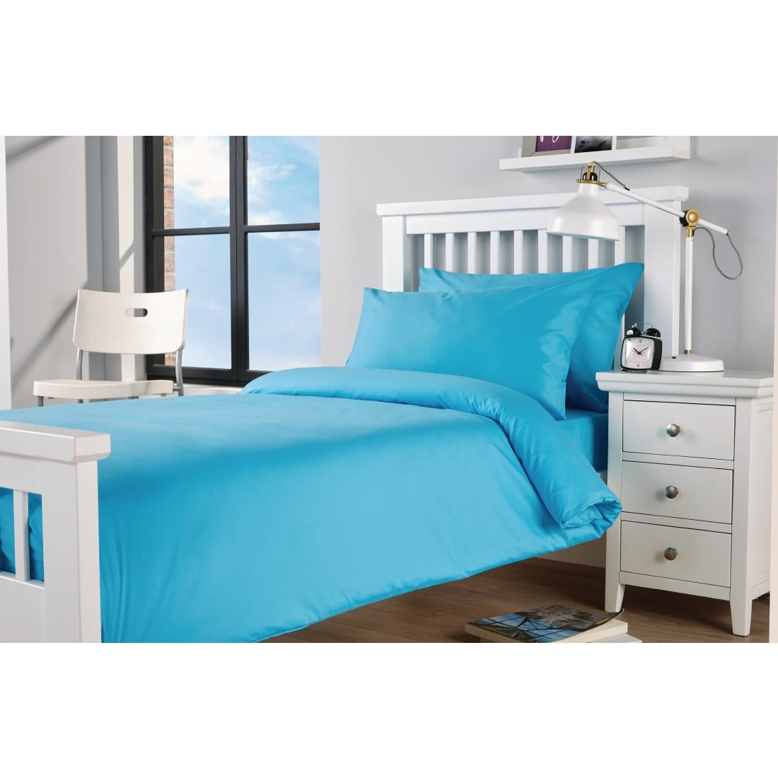 Mitre Essentials Spectrum Duvet Cover Open Turquoise King