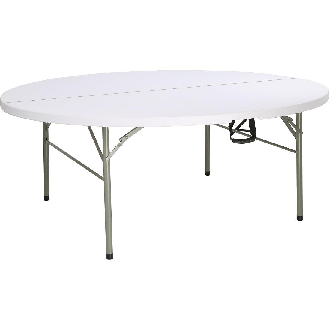 Bolero Round PE Centre Folding Table White 6ft
