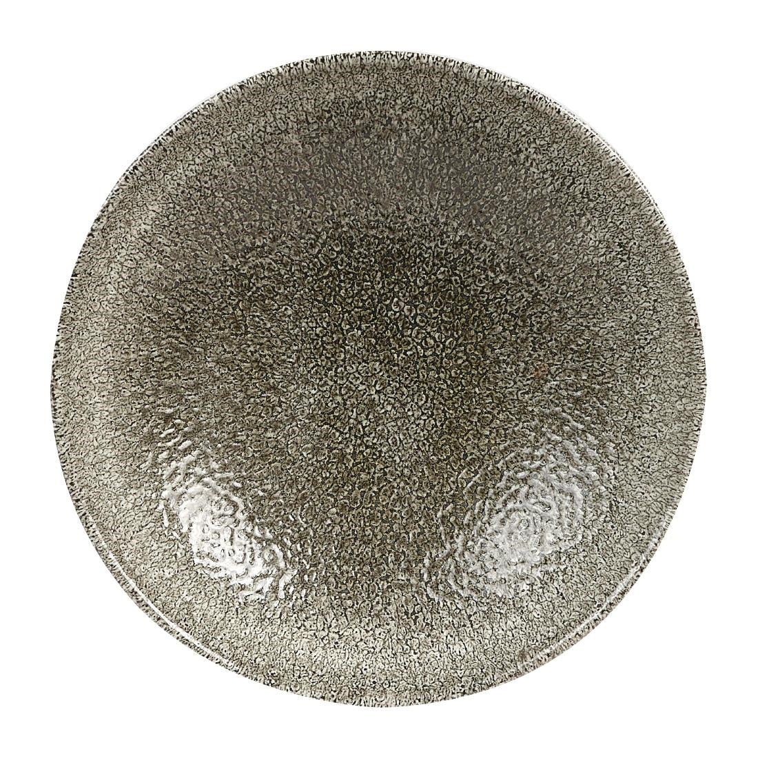 Churchill Studio Prints Raku Round Coupe Plates Quartz Black 165mm (12 Pack)