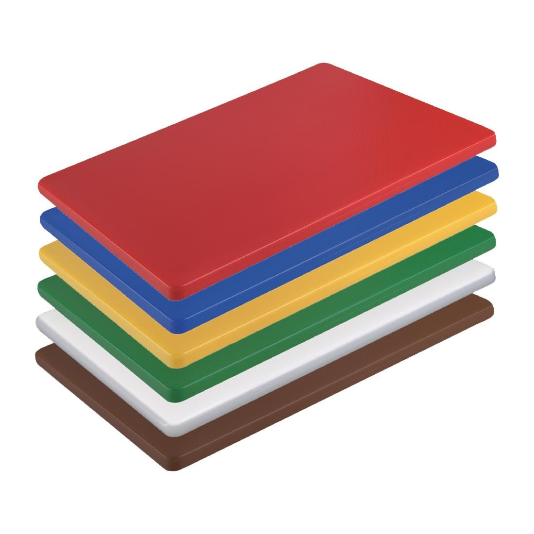 Hygiplas Low Density 6-Piece Chopping Board Set 300x225x10mm