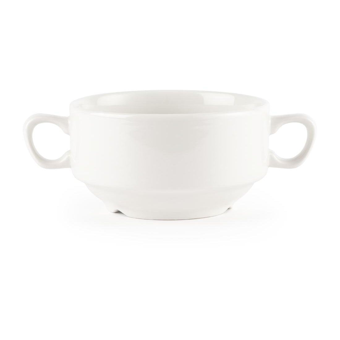 Churchill Whiteware Handled Soup Bowls 398ml (24 Pack)