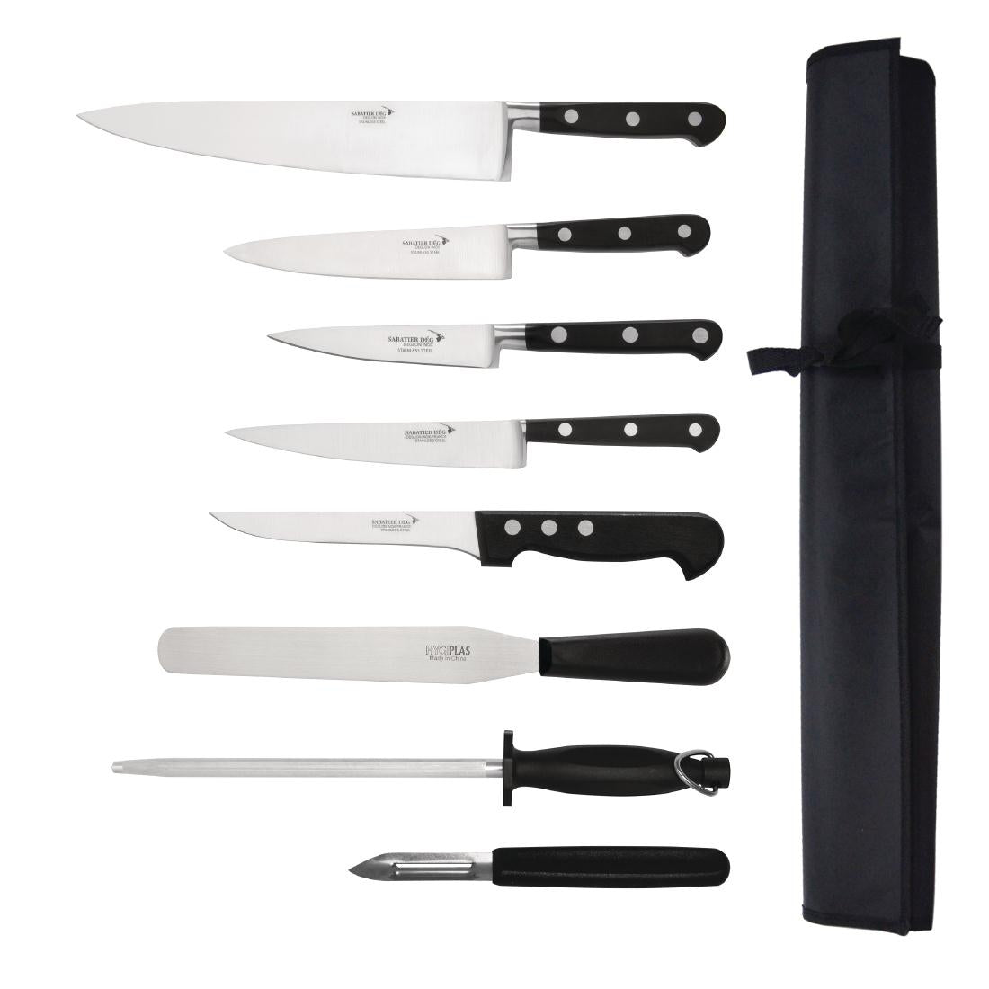 Deglon Sabatier 8-Piece Chef Knife Set with Wallet