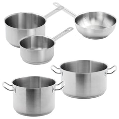 Special Offer Vogue Stainless Steel Casserole, Stew and Sauté Pan Set (5 Pack)