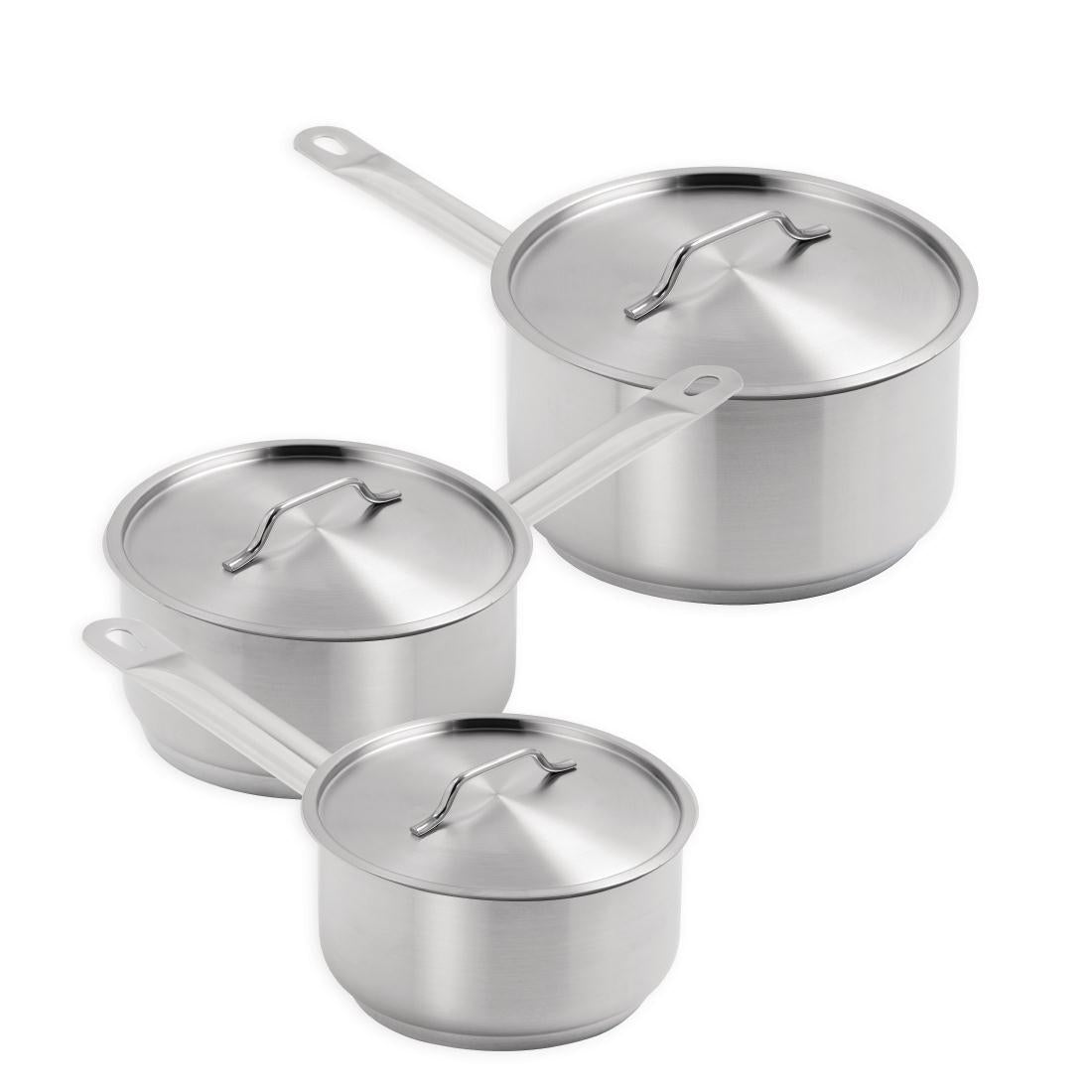 Special Offer Vogue Stainless Steel Saucepan Set (3 Pack)