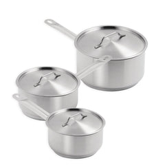 Special Offer Vogue Stainless Steel Saucepan Set (3 Pack)