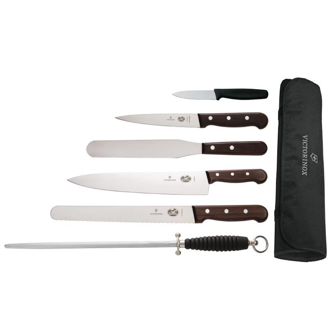 Victorinox 6-Piece Rosewood Knife Set with 20cm Chef Knife & Wallet