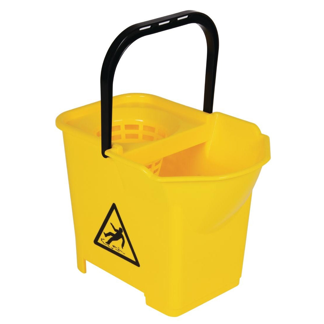 Nisbets Essentials Mop Bucket & Wringer 10Ltr Yellow (3 Parts)